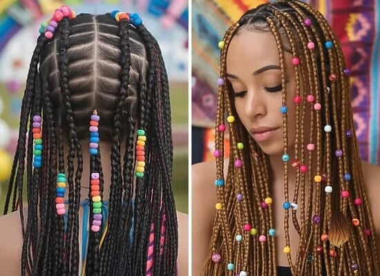 Stunning Knotless Braids with Beads Ideas for Black Women