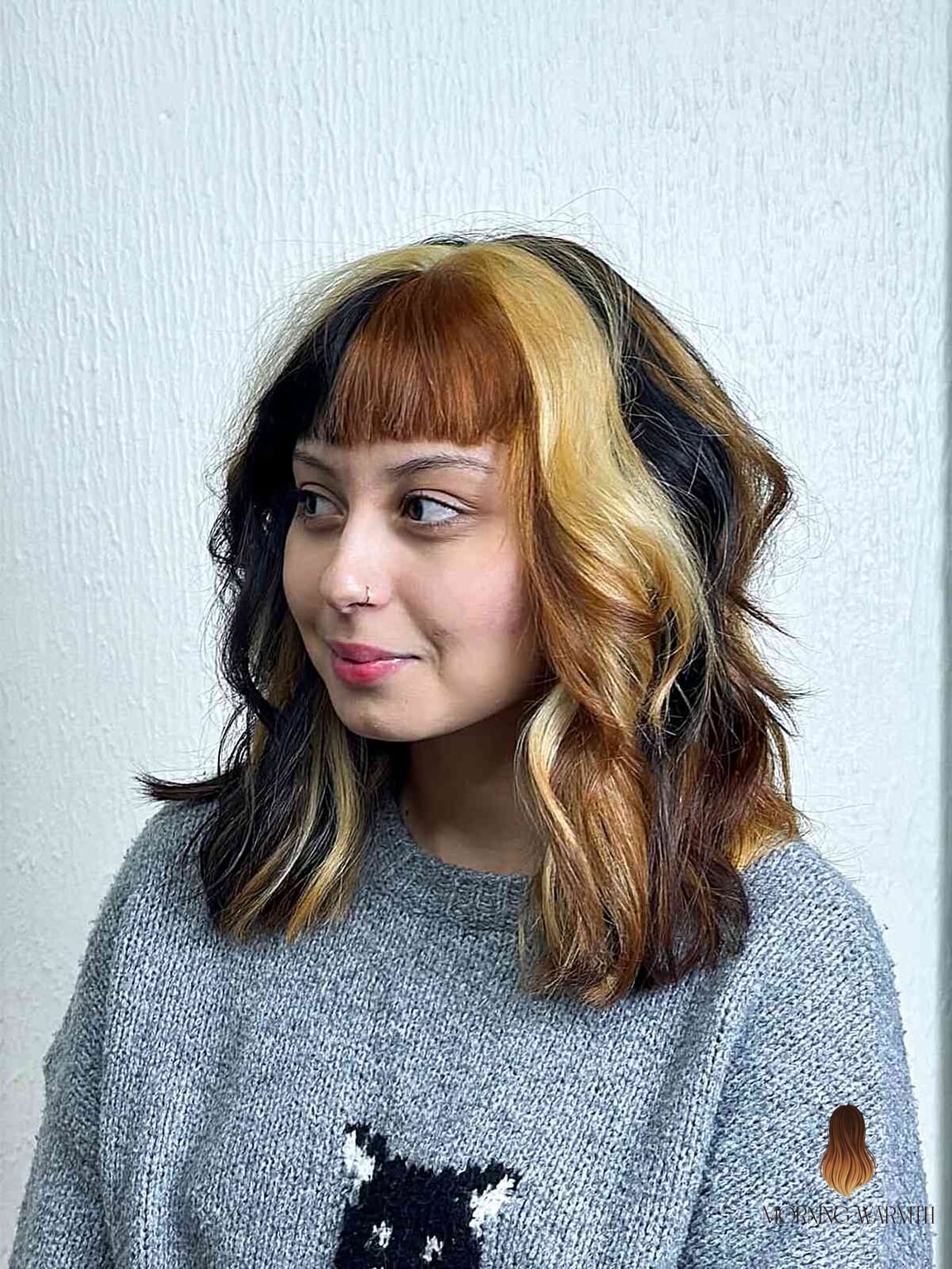Stylish Calico Hair with Soft Waves