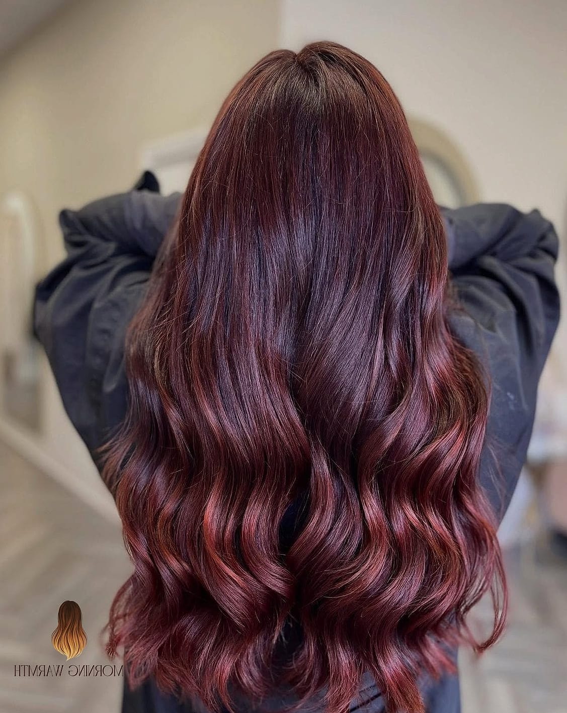 25 Cherry Cola Hair Color Ideas That Are Going Viral on Pinterest Right Now 23 Stylish Cherry Cola Long Bob with Subtle Layers