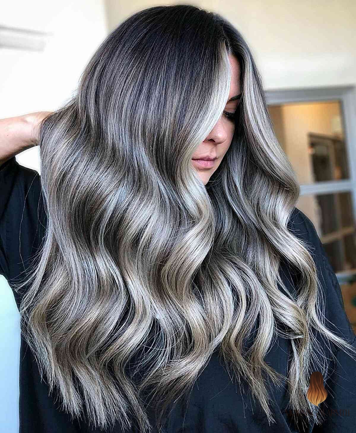 Subtle Ashy Blonde Balayage with Cool Tones