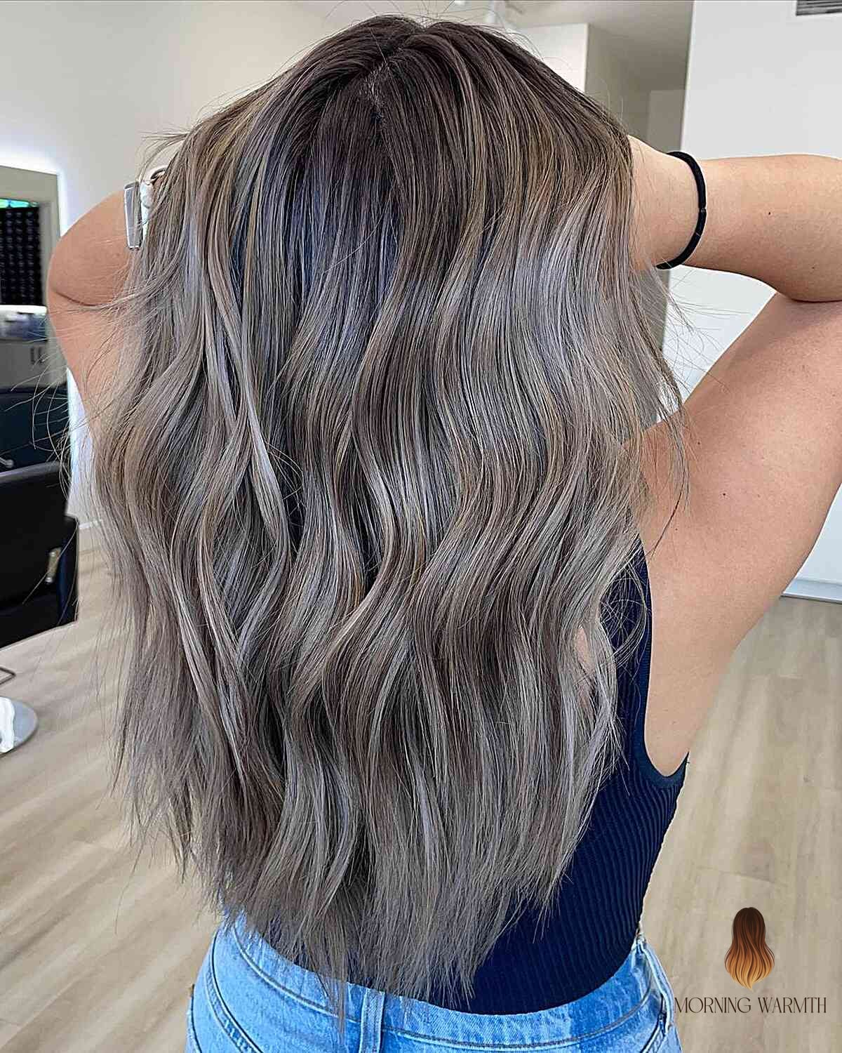 Subtle Ashy Blonde Balayage