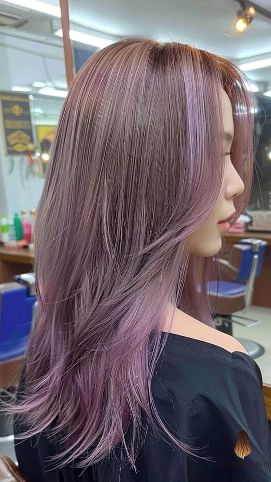 24 Milk Tea Hair Color Ideas That Are Absolutely Stunning 19 Taro Milk Tea Hair
