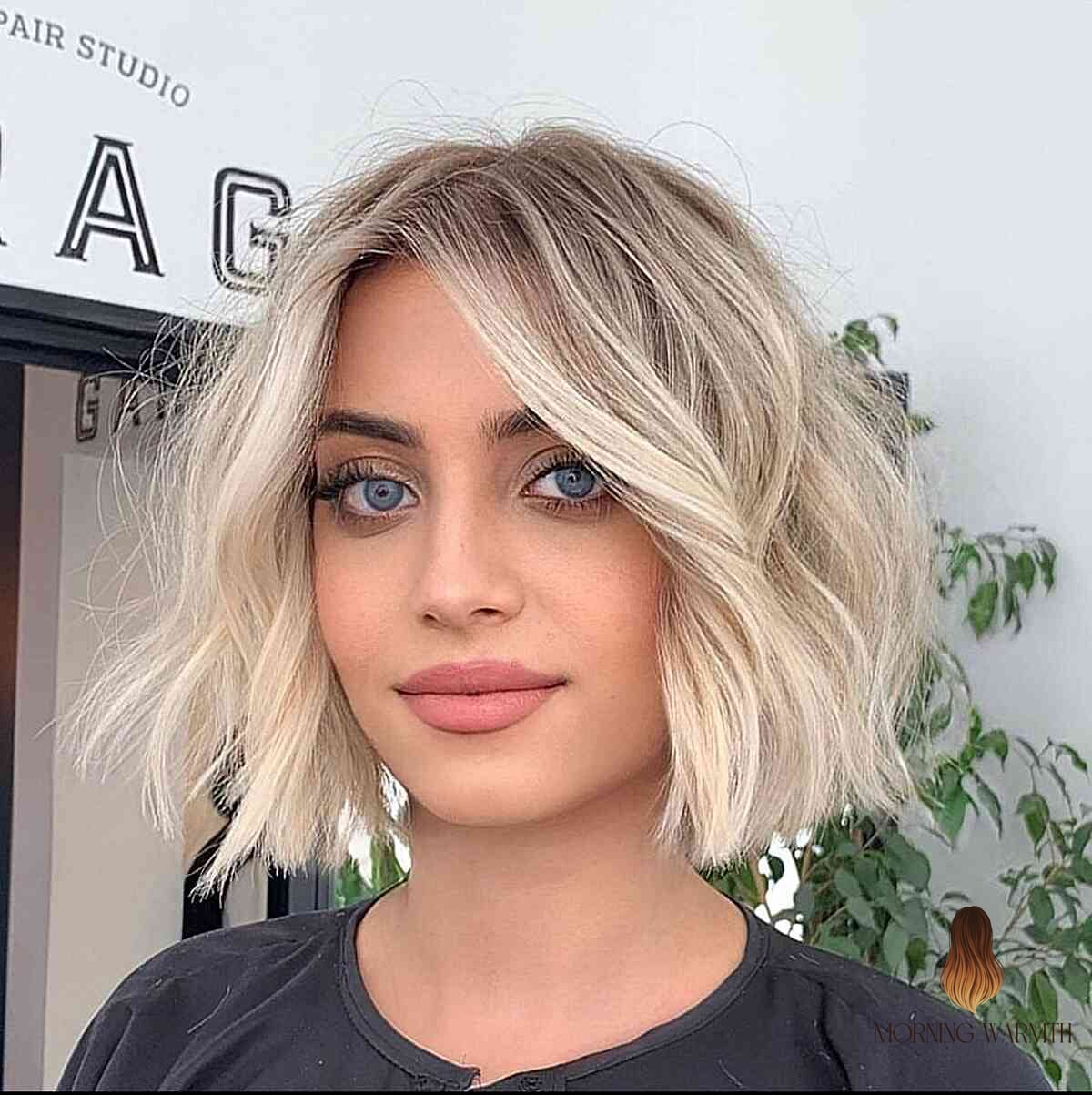 20 Blonde Hair Color Ideas Ideas That Will Make You Book Your Appointment Immediately 20 Textured and Blunt Creamy Blonde Bob with a Shadow Root
