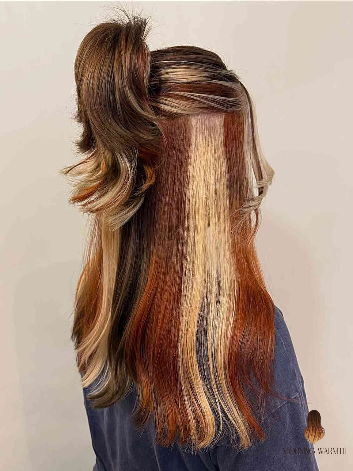 Trendy Calico Hair with Bold Color Blocks