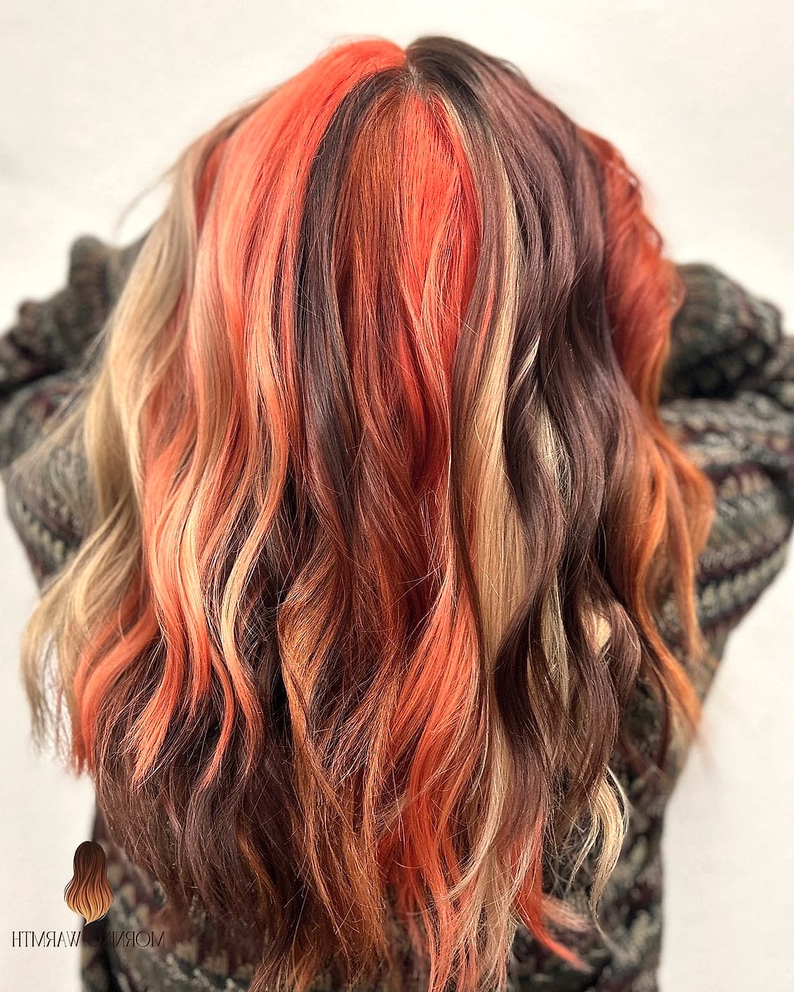 Vibrant Calico Waves with Bold Highlights