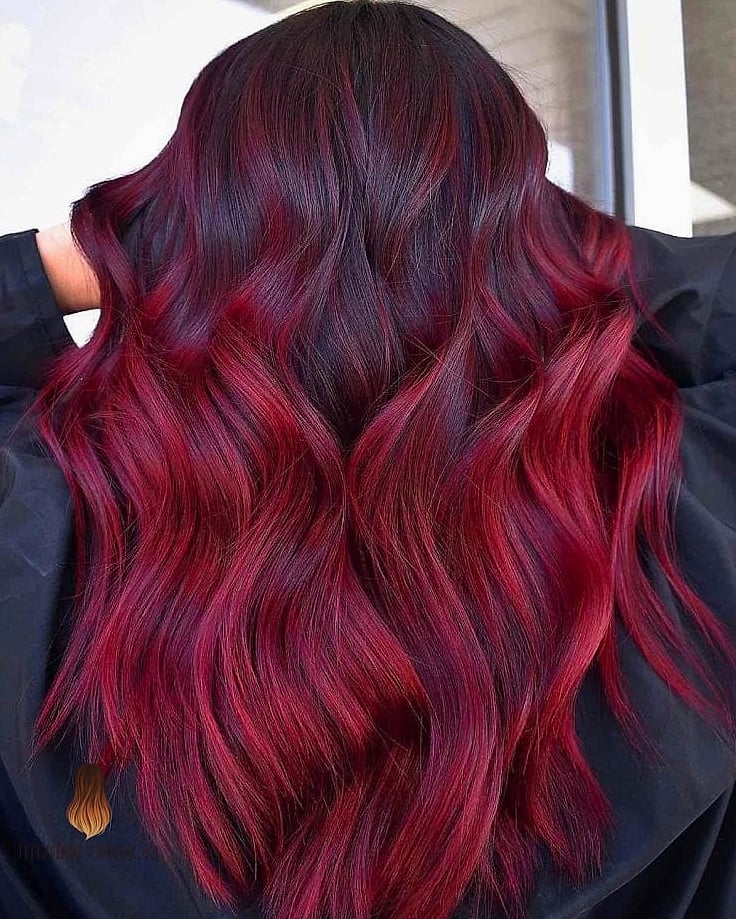 22 Burgundy Hair Color Ideas Worth Bookmarking Right Now 19 Vivid Burgundy Balayage with Money Pieces
