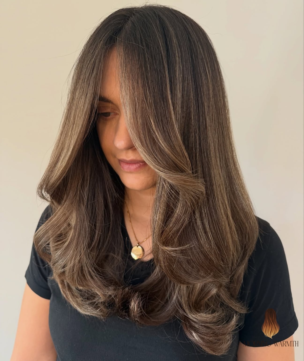 20 Balayage Rubio Cenizo Ideas That Will Make You Book Your Appointment Immediately 3 Warm Brown Balayage with Layered Movement