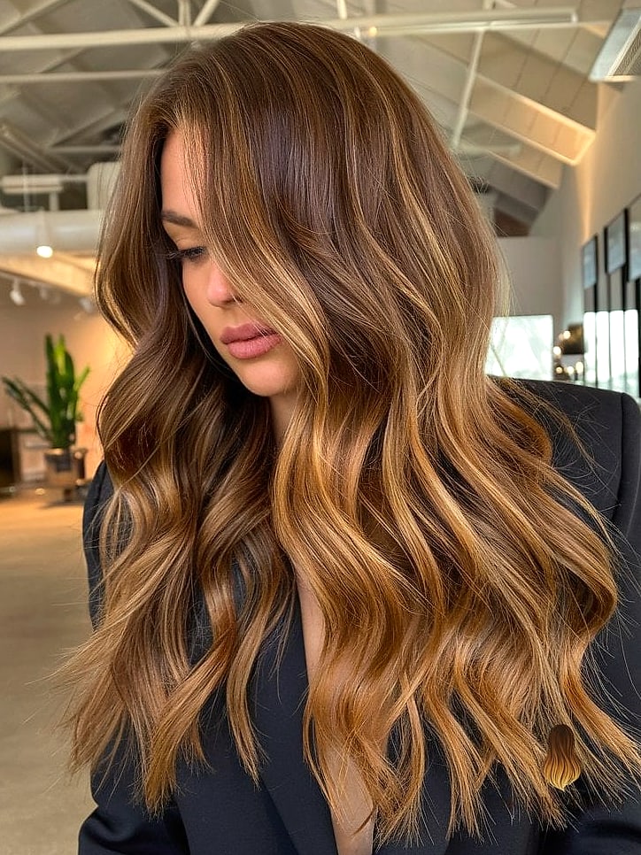 25 Mechas Balayage Rubio Ideas That Are Going Viral on Pinterest Right Now 26 Warm Caramel Balayage with Voluminous Waves