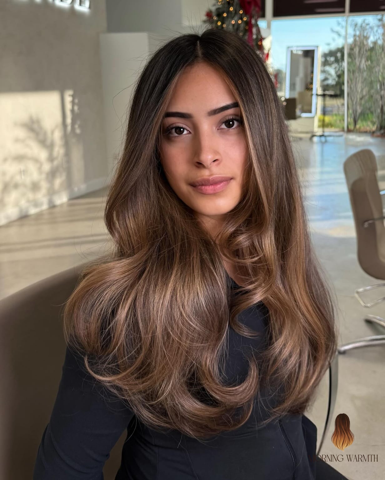 30 Balayage Cobrizo Ideas You Need to Try Next 23 Warm Caramel Balayage with Voluminous Waves