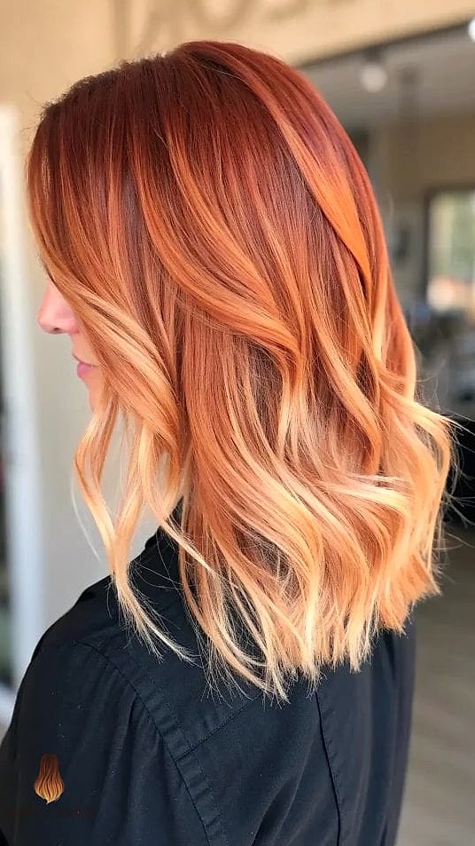 23 Balayage Hair Blonde Inspo Ideas Worth Pinning Immediately 21 Warm Copper Butterfly with Soft Movement