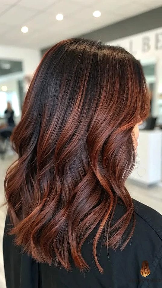 21 Mechas Balayage Ideas That Are Trending Right Now 22 Yummy Auburn Hair with Caramel Highlights