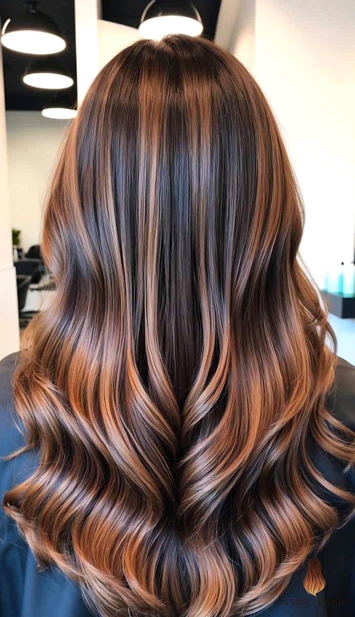 20 Balayage Miel Ideas That Are Breathtakingly Beautiful 6 Yummy Chocolate Brown Lob with Highlights